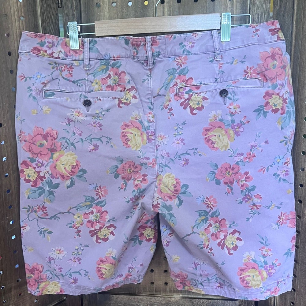 Abercrombie & Fitch Floral Shorts Men's 36 Summer Vacation Resort flat front - Picture 2 of 10